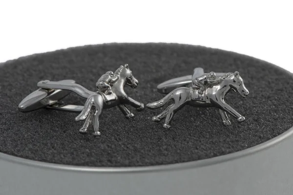 Silver cuff links