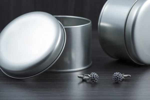 Silver cuff links