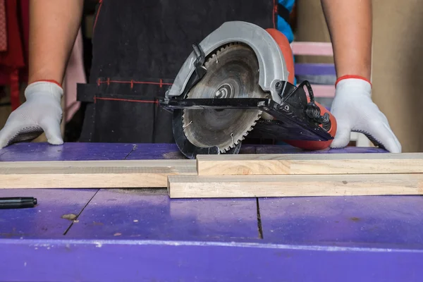 Circular Saw on wooden table
