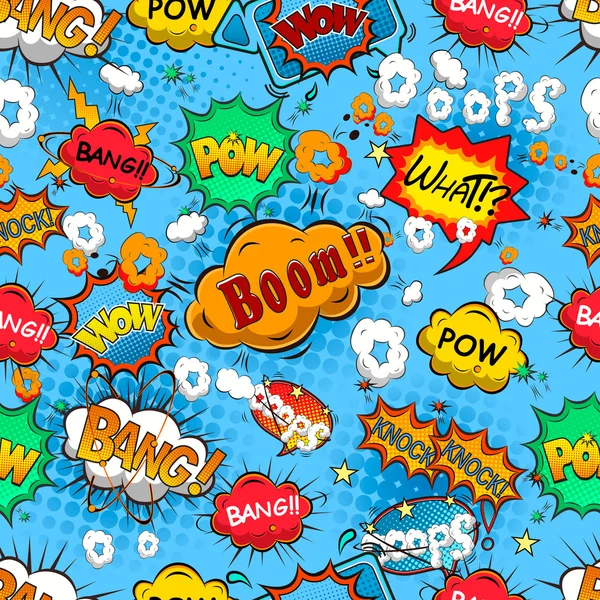 Comic speech bubbles seamless pattern vector