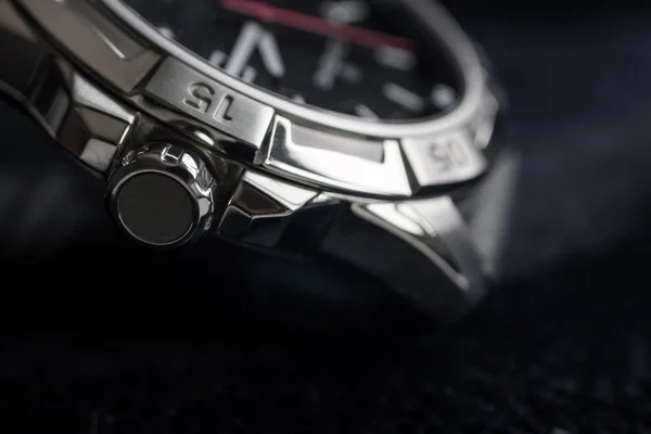 Luxury man watch detail, chronograph close up