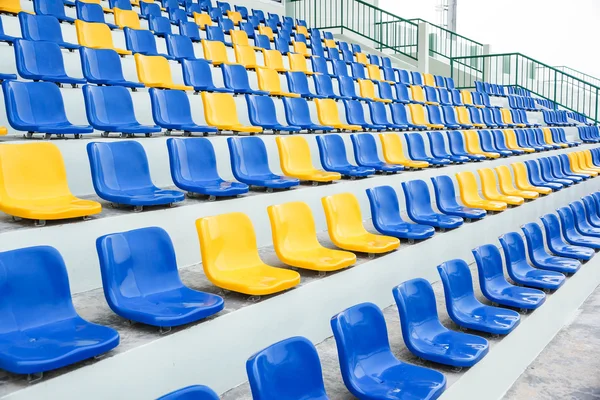 Rows of chairs in a stadium