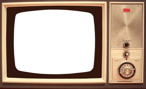 Old television with white screen