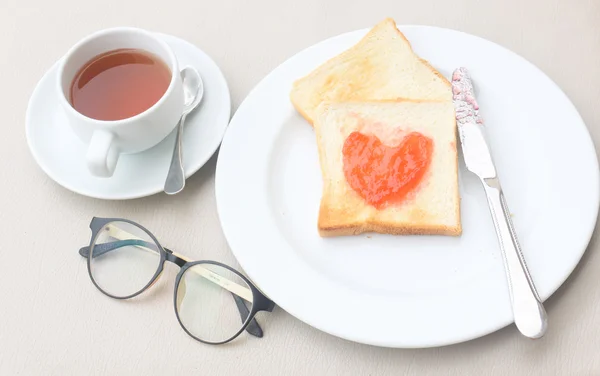 Good morning happy meal set coffee and bread yam