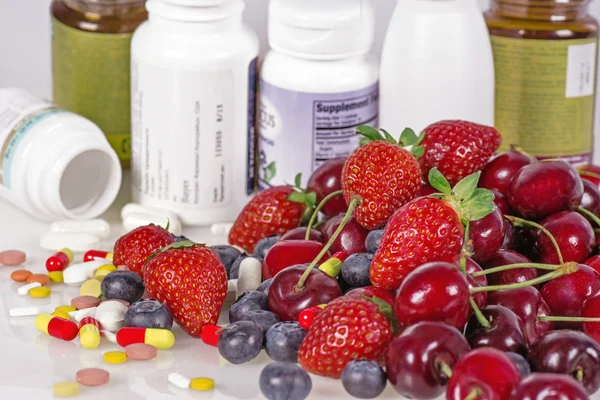 Berries, vitamins and nutritional supplements