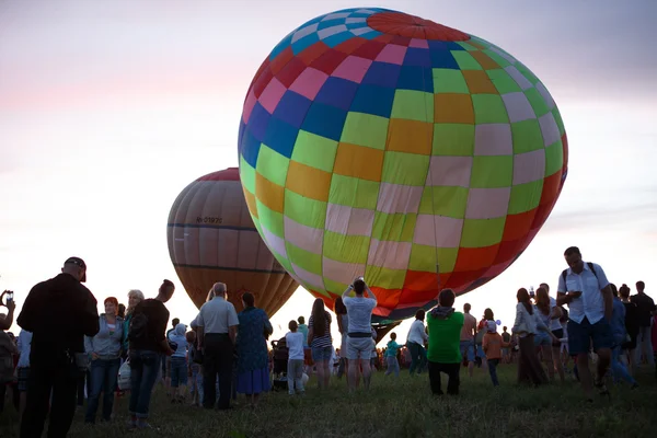 Hot air balloons festival in Pereslavl-Zalessky, Yaroslavl Oblast. Night flying in 16 july 2016.