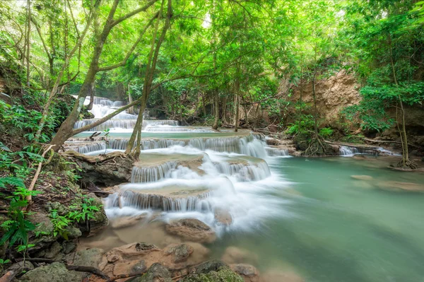 Deep forest waterfall at Huay Mae Kamin waterfall National Park