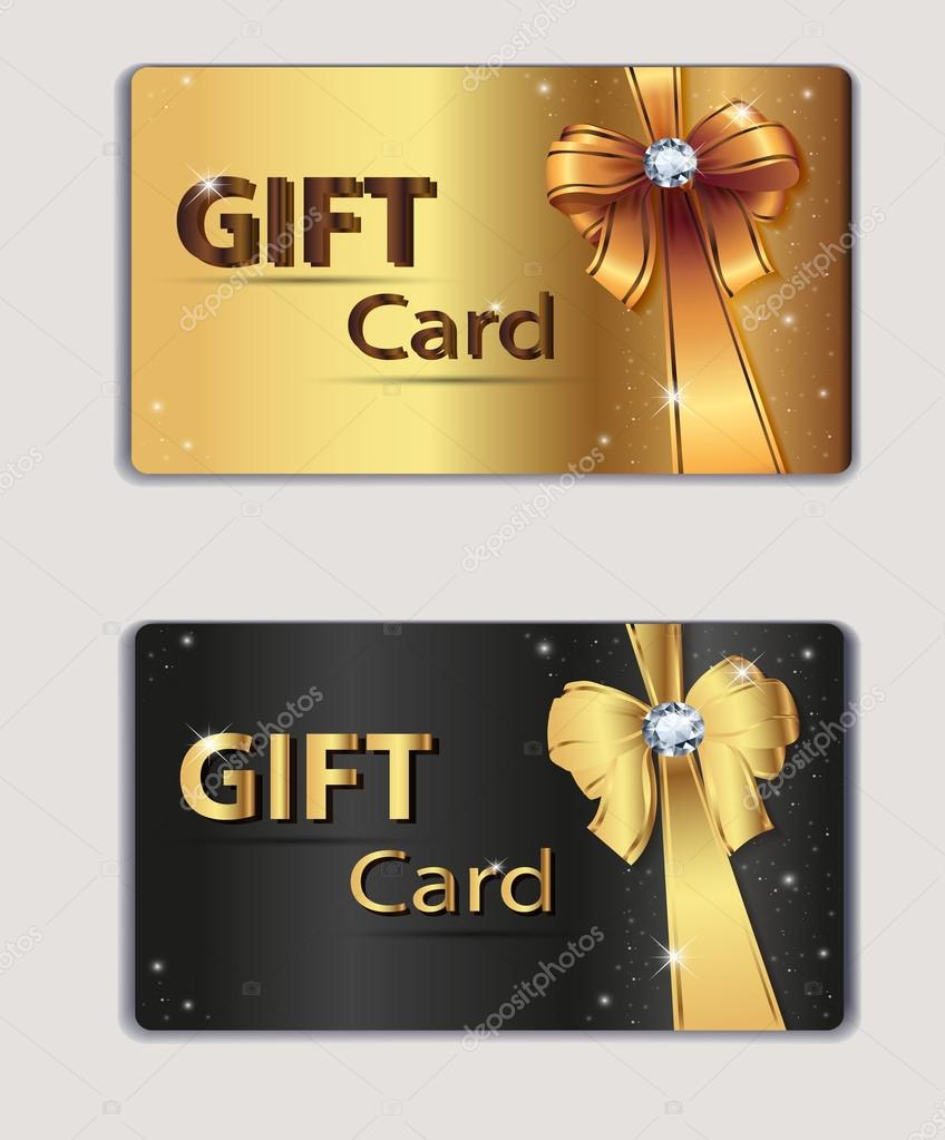 Gift Card Promo Code - gift coupon gift card discount card business card gold and black bow ribbon Gift Card Promo Code - gift coupon gift card discount card business card gold and black bow ribbon