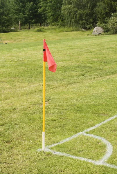 Corner flag on an soccer field