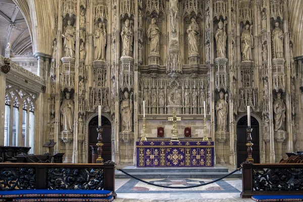 WINCHESTER, HAMPSHIRE/UK - MARCH 6 : Altar in Winchester Cathedr