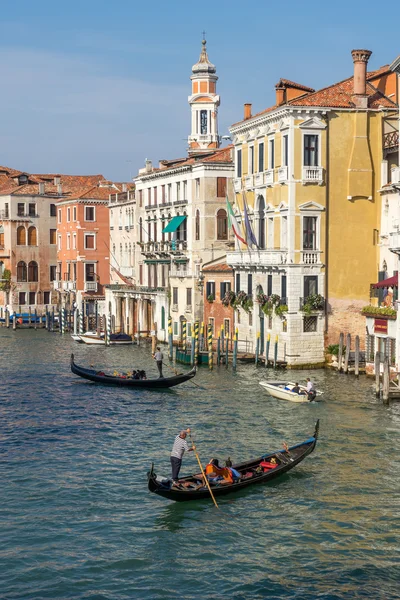 Gondoliers plying their trade on the Grand Canal Venice