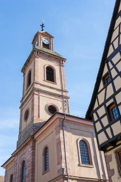 RIQUEWIHR, FRANCE/ EUROPE - SEPTEMBER 24: Church tower in Riquew