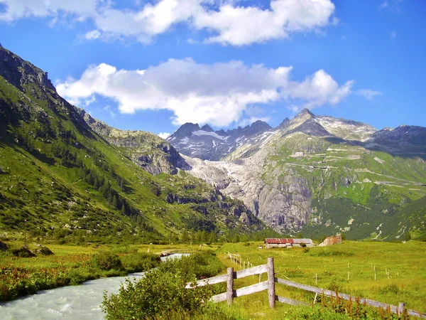 Alps river landscape