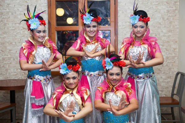 Bandung, Indonesia - April 18, 2015: Rumingkang Dancer, Traditional dancing taken from Fashion Show Kebaya in event Kartini Day \