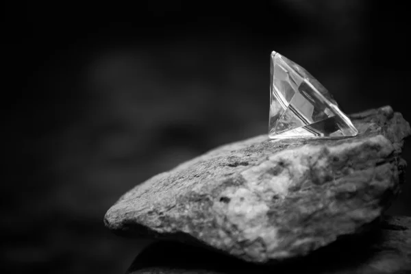 Diamond on a rock