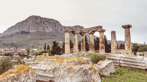 Temple of Apollo in Ancient Corinth, Greece