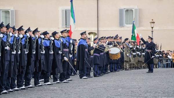 ROME, ITALY - FEBRUARY 22, 2015: Change of guards at the Quirinale Palace in Rome