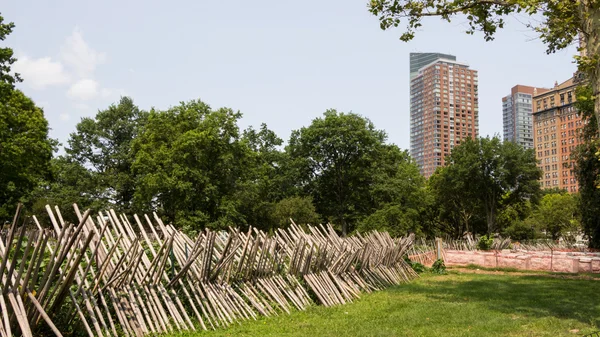 NEW YORK CITY - JULY 29, 2014: Educaitonal Battery Urban Farm project
