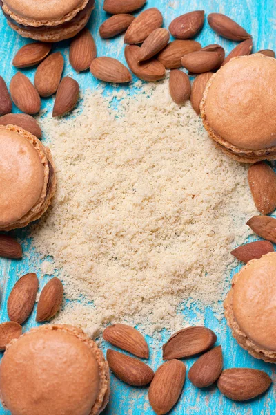 Almond flour, macaroon, almond  (top view)