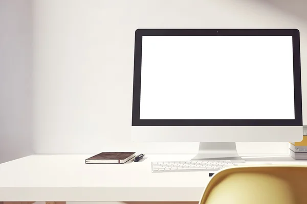 Light simple workspace mockup