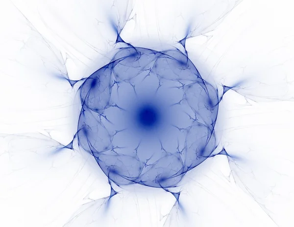 Fractal radial pattern on the subject of science, technology and design