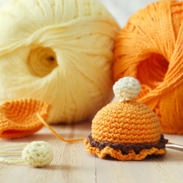 Handmade colorful crochet toys sweets