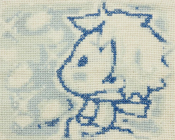 Handmade cross-stitch. Little prince.