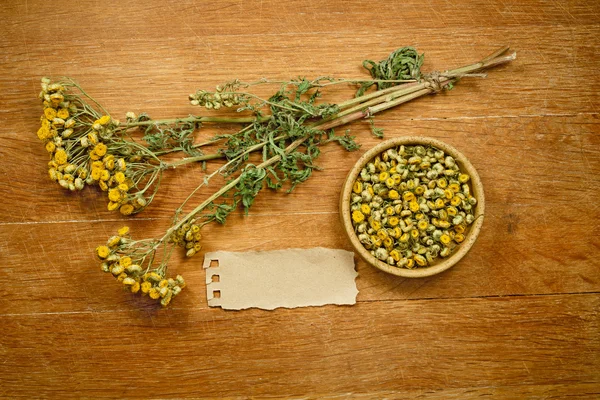 Tansy. Dried. Herbal medicine, phytotherapy medicinal herbs.