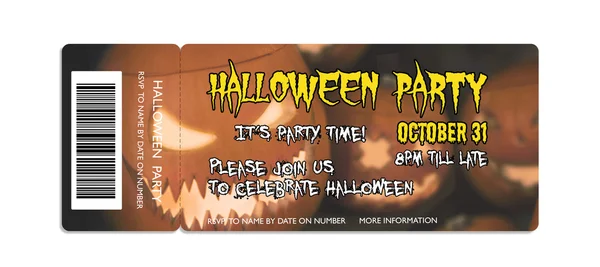 Halloween Party ticket invitation