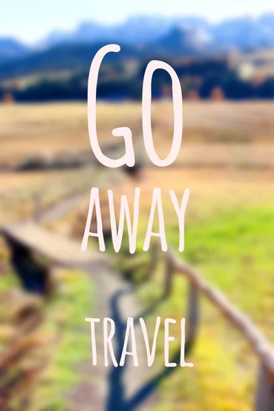 Travel Quote on mountain background