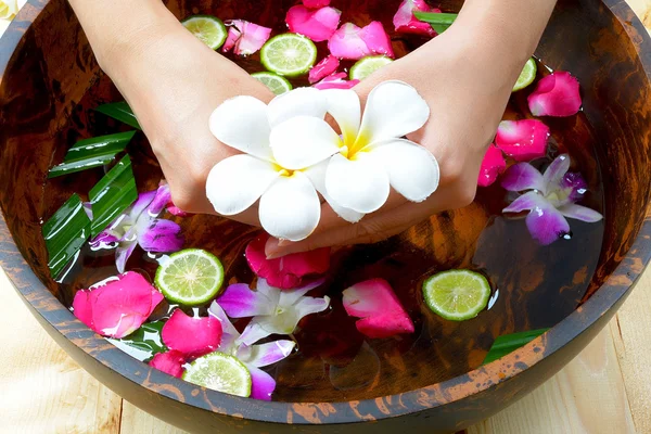 Natural flowers In a bowl spa treatments.