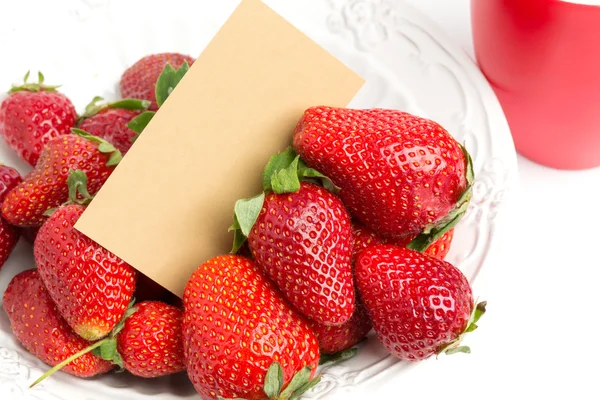 Ripe strawberries on a white background selective soft focus