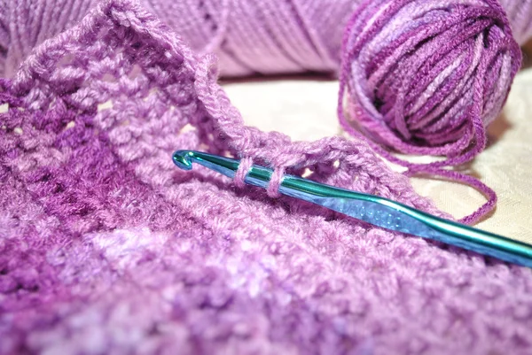 Crocheting with Purple