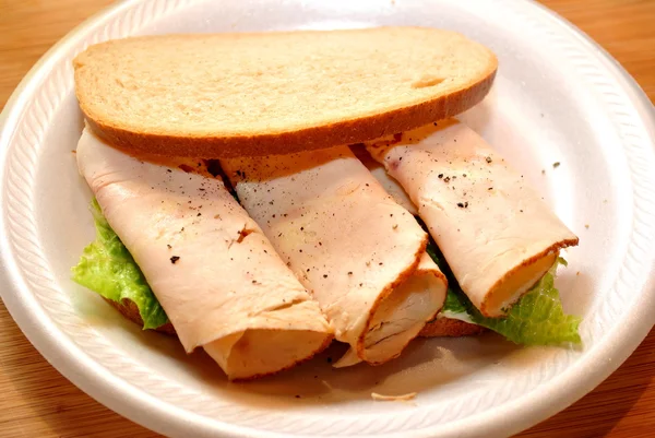 Turkey Deli Meat on Rye Bread