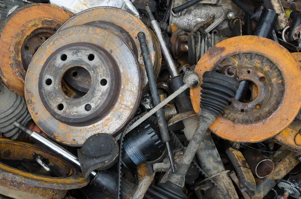 Useless, worn out rusty brake discs and other