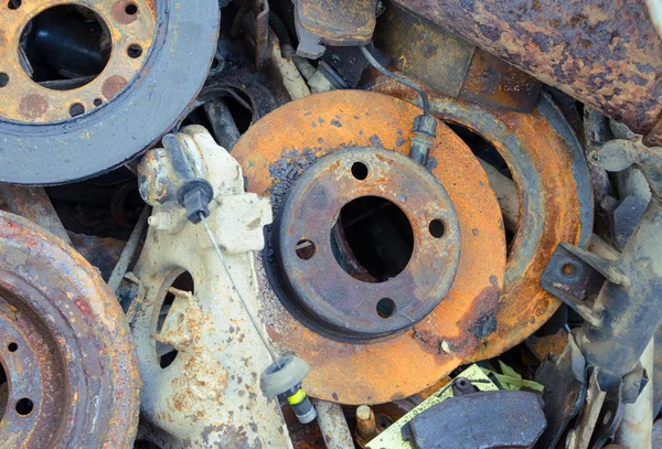 Useless, worn out rusty brake discs and other