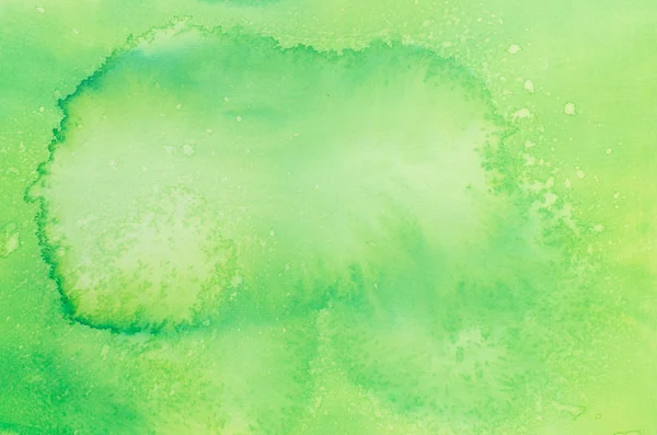 Green watercolor painted background