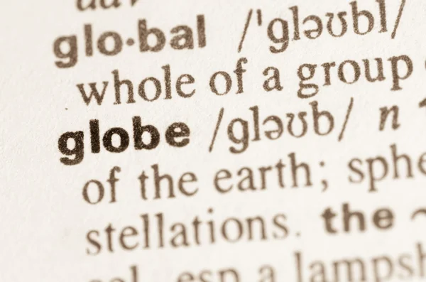 Dictionary definition of word globe