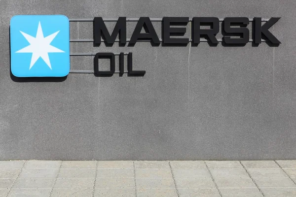 Maersk oil logo on a wall