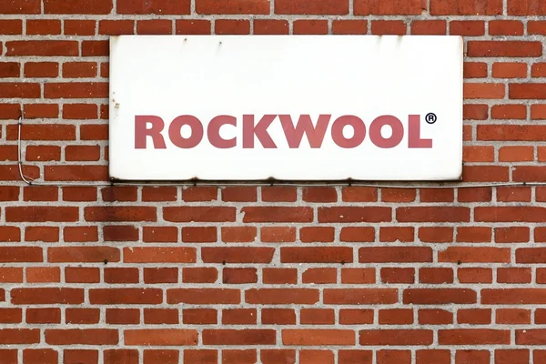 Rockwool sign on a wall