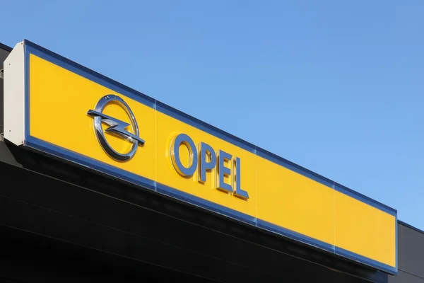 Opel logo on a wall