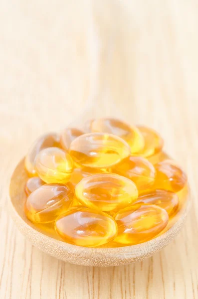 Cod liver oil omega 3 gel capsules.