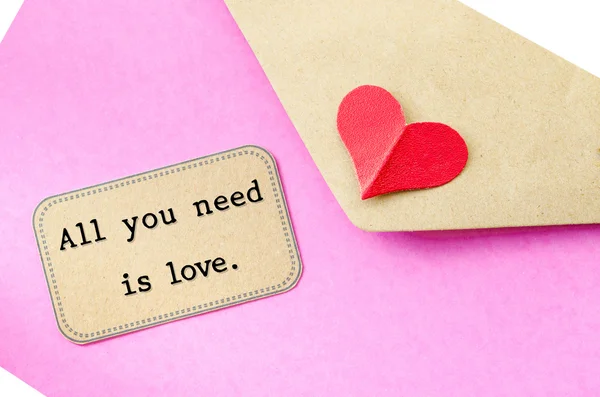 All you need is love. Love letter.