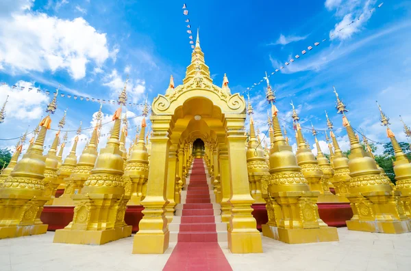 Golden pagoda at Wat pa sawang boon temple Thailand