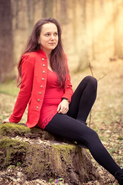 Young woman in the forest