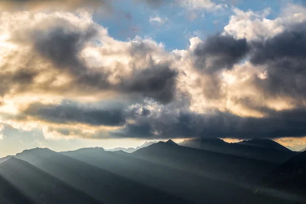 Breathtaking atmosphere of mountain sunrise