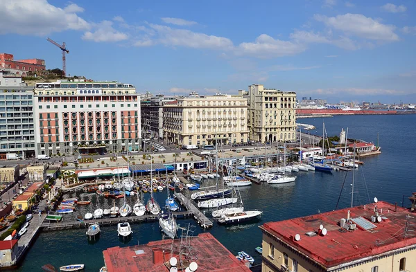 City harbor in Naples south Italy in summer