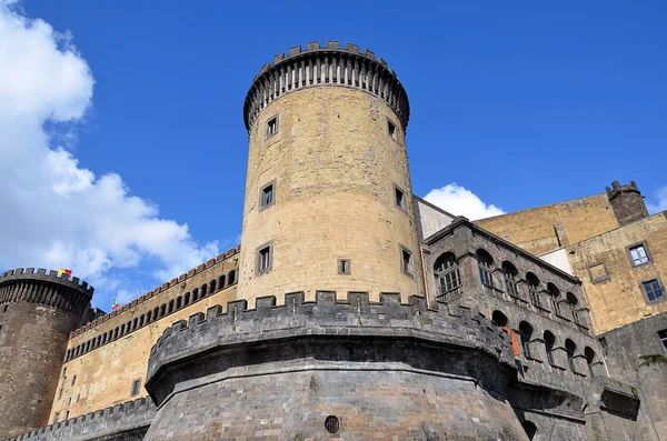 Castle tower in the center of Naples city in Italy