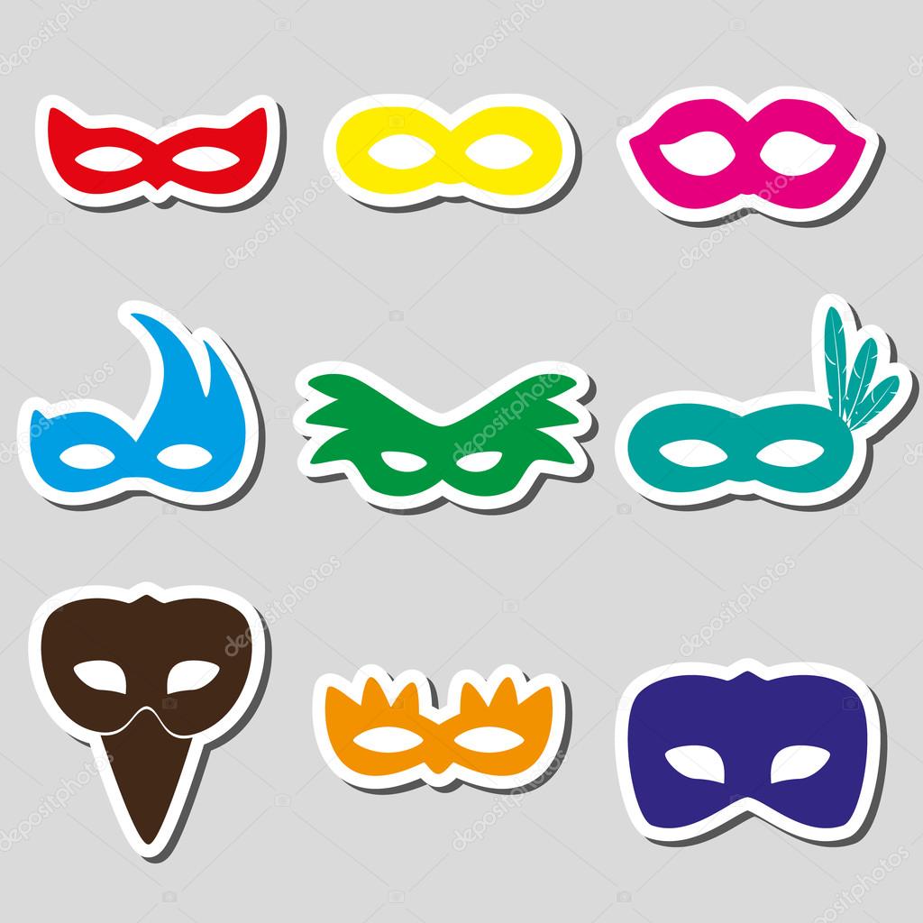 Carnaval rio adesivos máscaras simplesícones de cores definido eps10 u2014 Vetor de Stock Adesivo De Parede Harry Potter ~ Carnaval rio adesivos máscaras simplesícones de cores definido eps10 u2014 Vetor de Stock