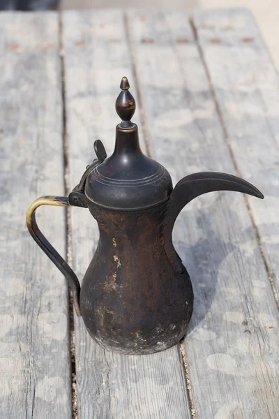 Traditional vintage arabian old smoked coffee maker